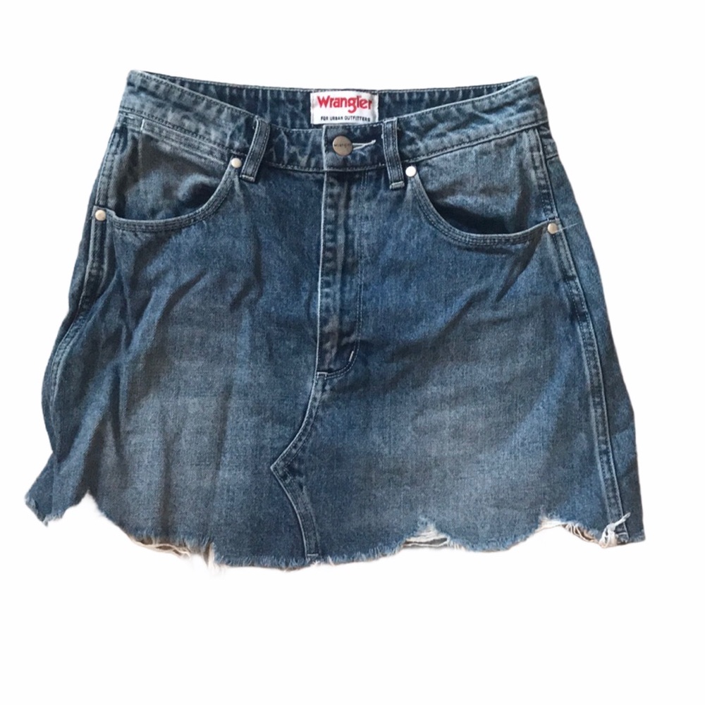 Wrangler Distressed Denim Skirt